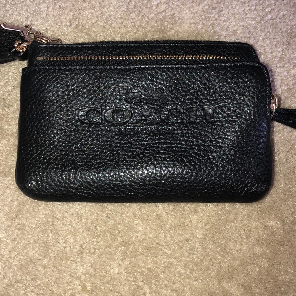 Black Coach wristlet NWOT